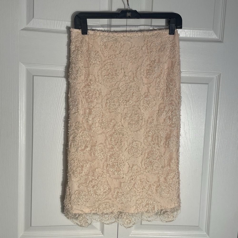 Vintage Albert Nipon Evening Lace Skirt Women S‎ Pale Pink Lined 90s Whimsical